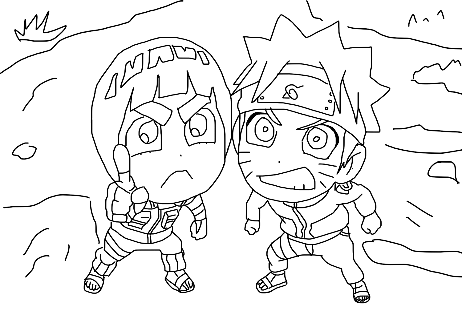 Rock lee coloring pages