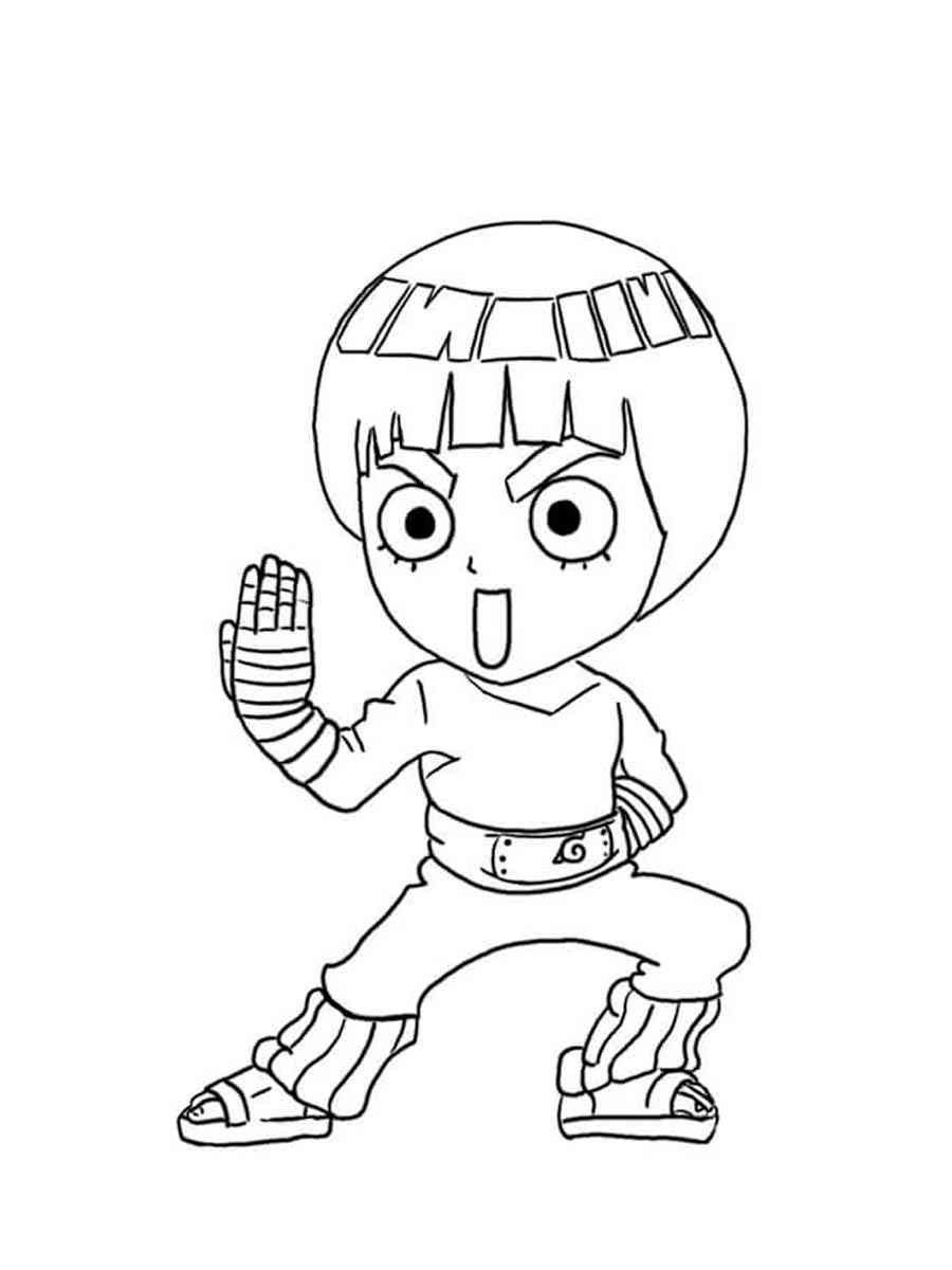 Rock lee coloring pages