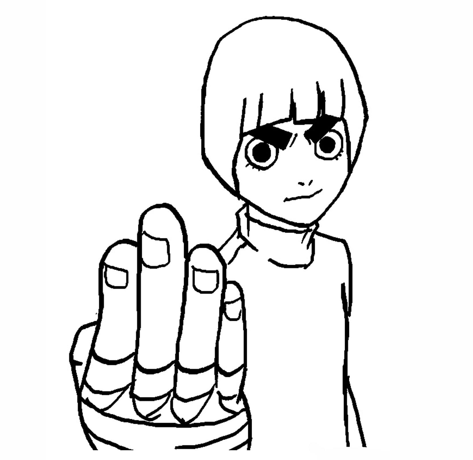 Rock lee coloring pages