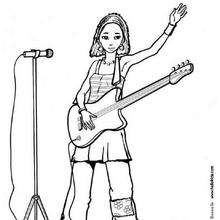 Rock star coloring pages