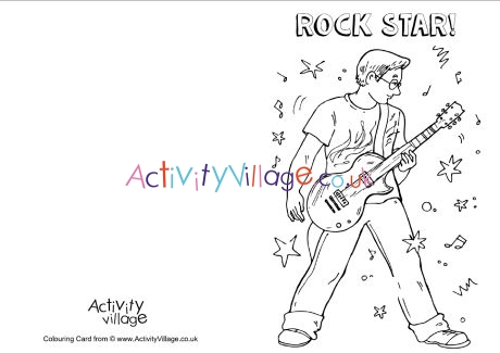 Rock star dad louring card