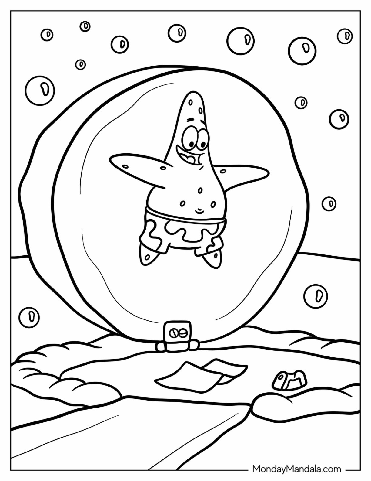 Patrick star coloring pages free pdf printables