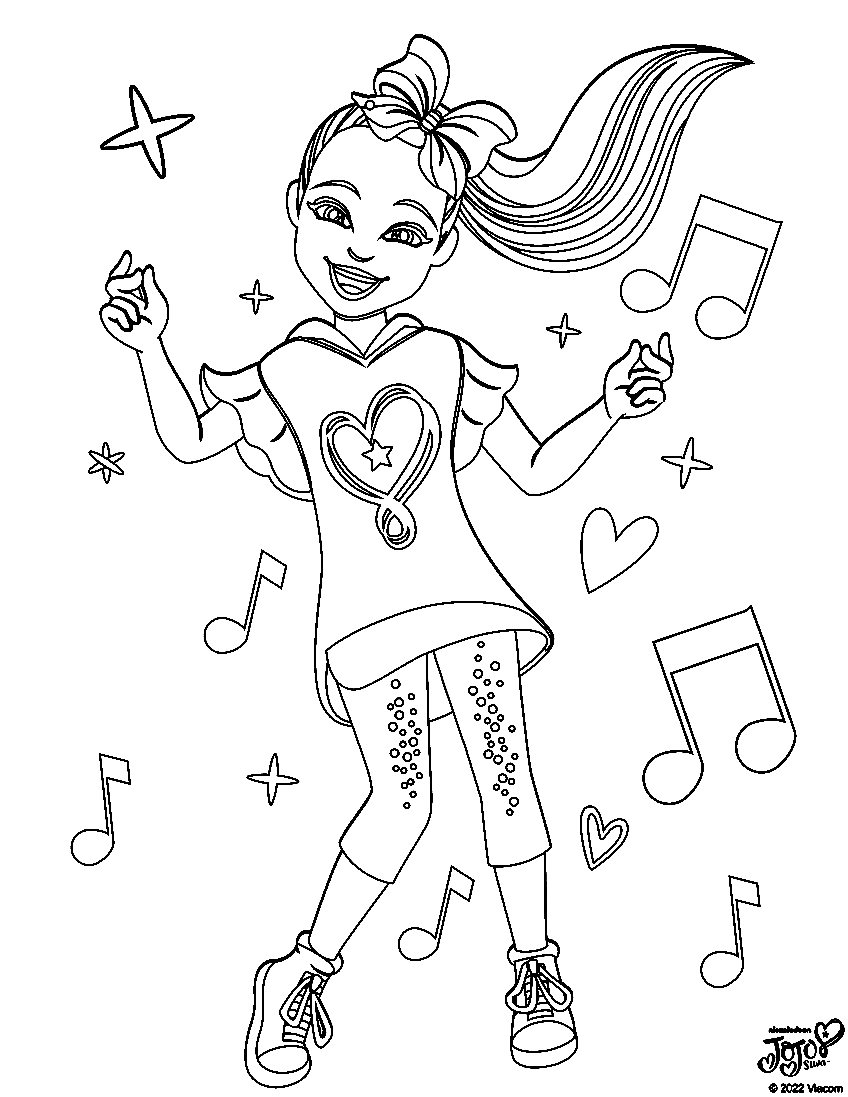 Jojo siwa coloring pages printable for free download
