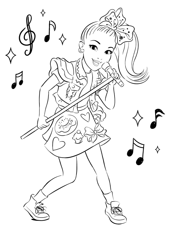 Coloring pages jojo zingt wonderful music