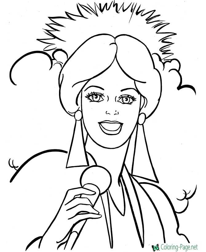 Rock stars coloring pages