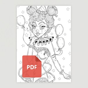 Pinup coloring page