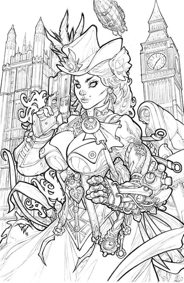 London steampunk by pant on deviantart detailed coloring pages steampunk coloring adult coloring book pages