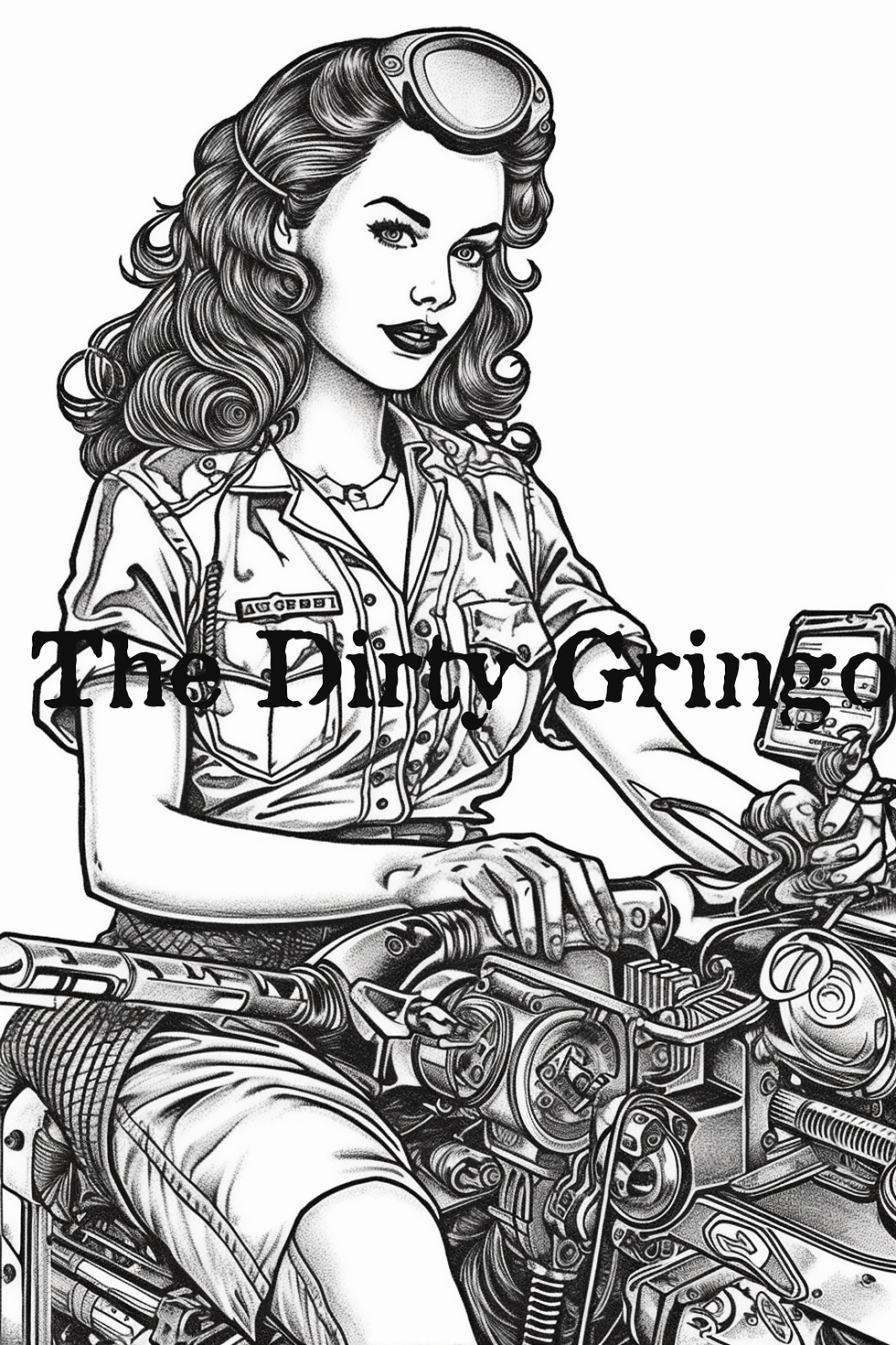 Pinup girls and motorcycles pack coloring pages volume five the dirty gringo