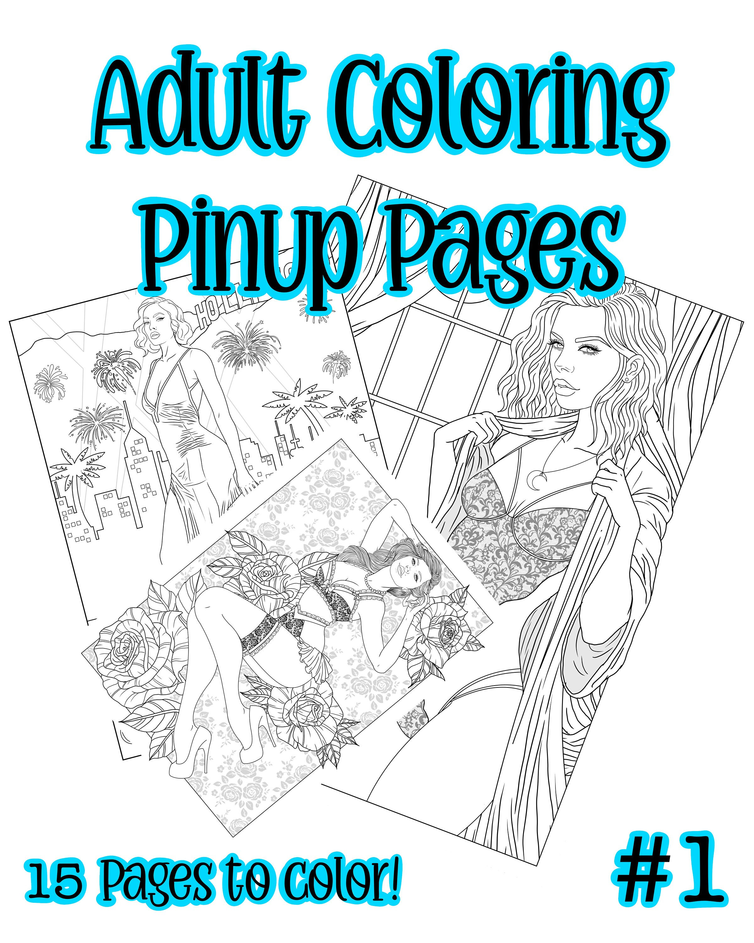 Pinup coloring page