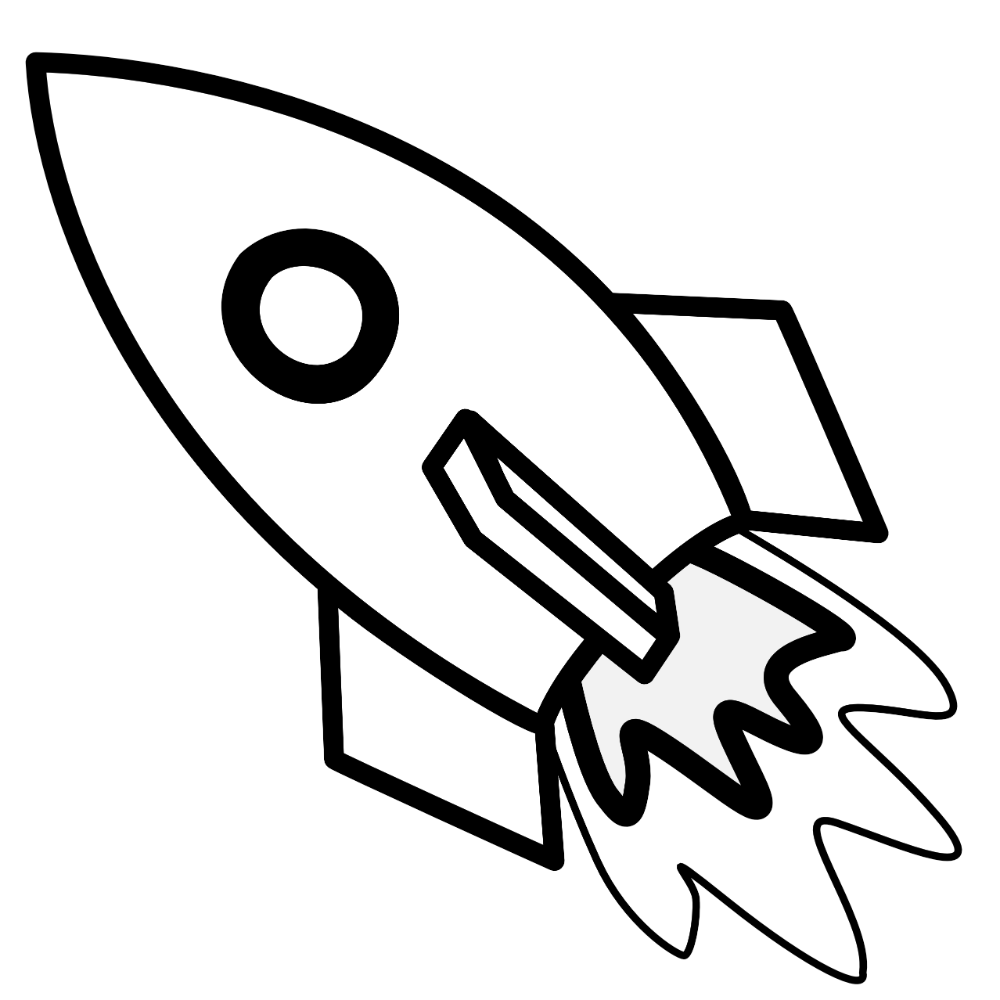 Rocket clipart black and white free clipart images buzz lightyear spaceship illustration clipart black and white