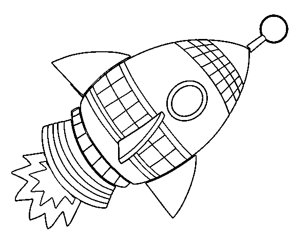 Rocket coloring page
