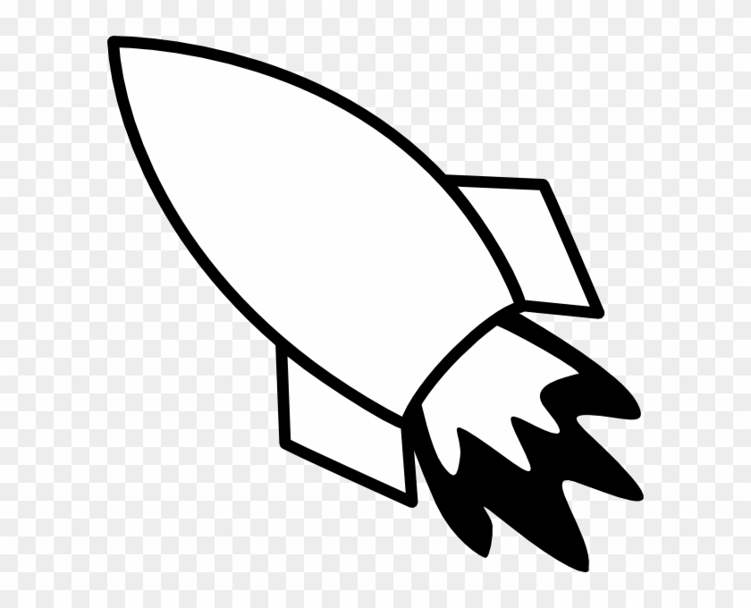 White rocket ship and black clipart