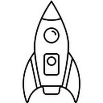 Simple rocket ship clipart black and white new transport icons files in png eps svg format menlo park art