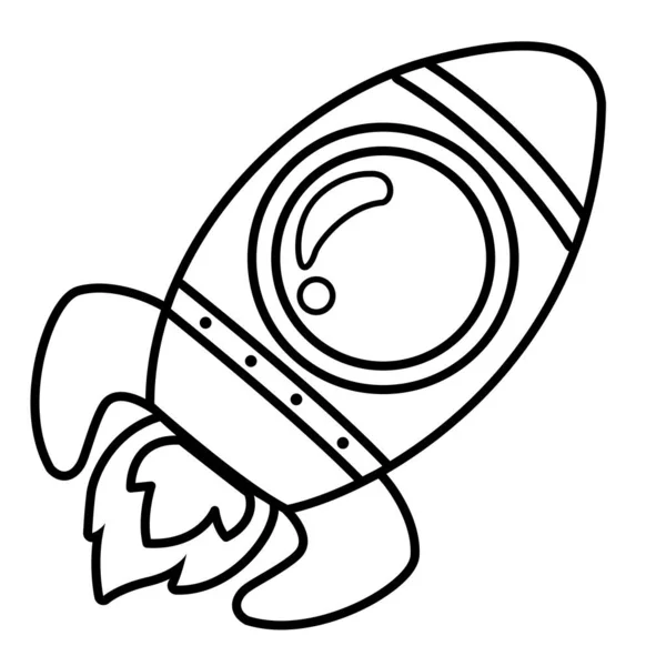 Space rocket coloring pages vector images