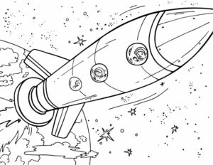 Printable rocket coloring pages for kids add some color to that rocket