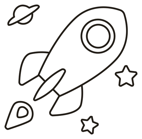 Rocket coloring page free printable coloring pages