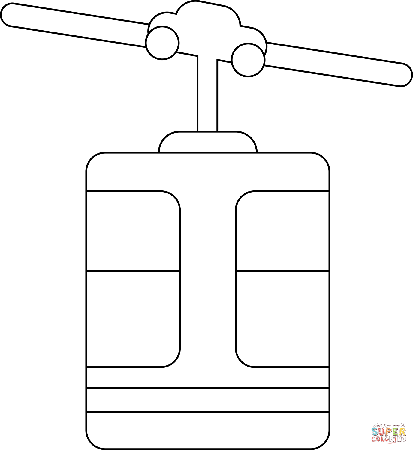 Aerial tramway emoji coloring page free printable coloring pages