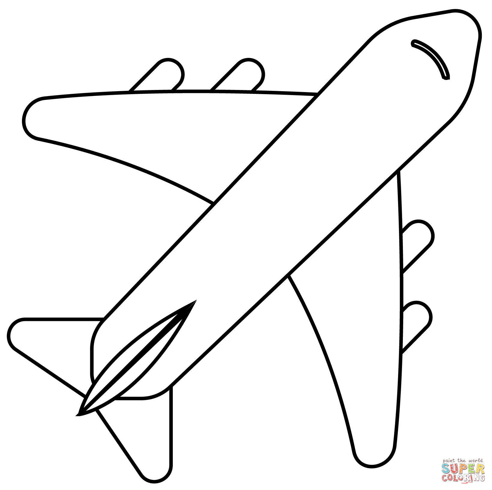 Airplane emoji coloring page free printable coloring pages
