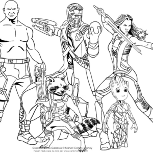 Guardians of the galaxy coloring pages printable for free download