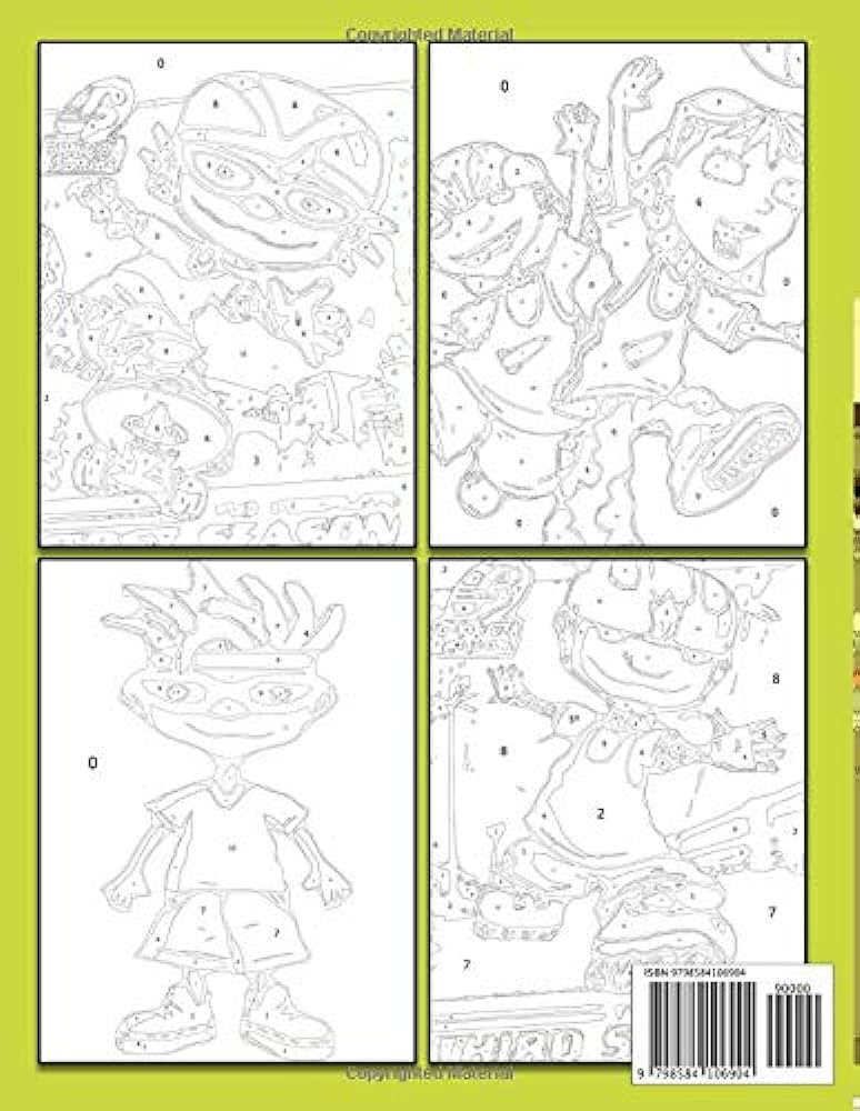 Rocket power color by number rocket power color book an adult coloring book for stress