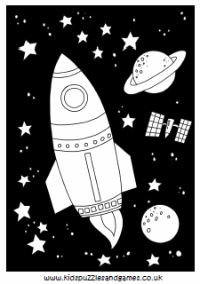 Rocket louring black background