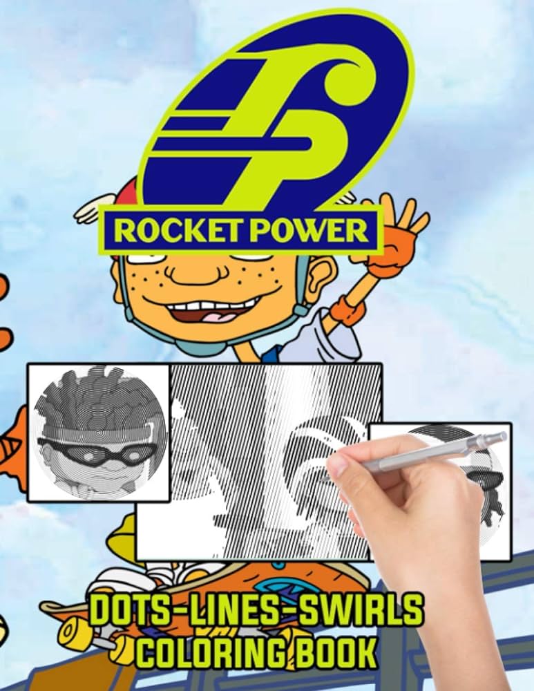 Rocket power dots lines swirls coloring book nice adult activity color puzzle books for men and women pulpanova helena books