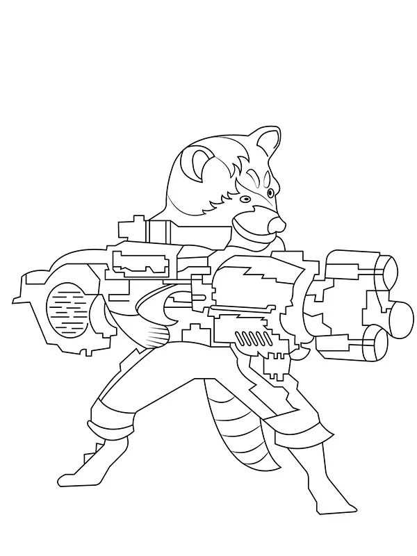 Rocket raccoon fãrbung seite