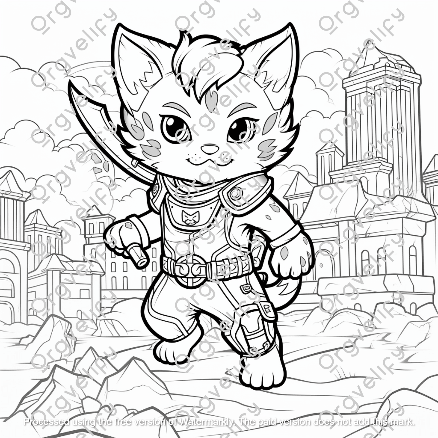 Battle cat coloring book â