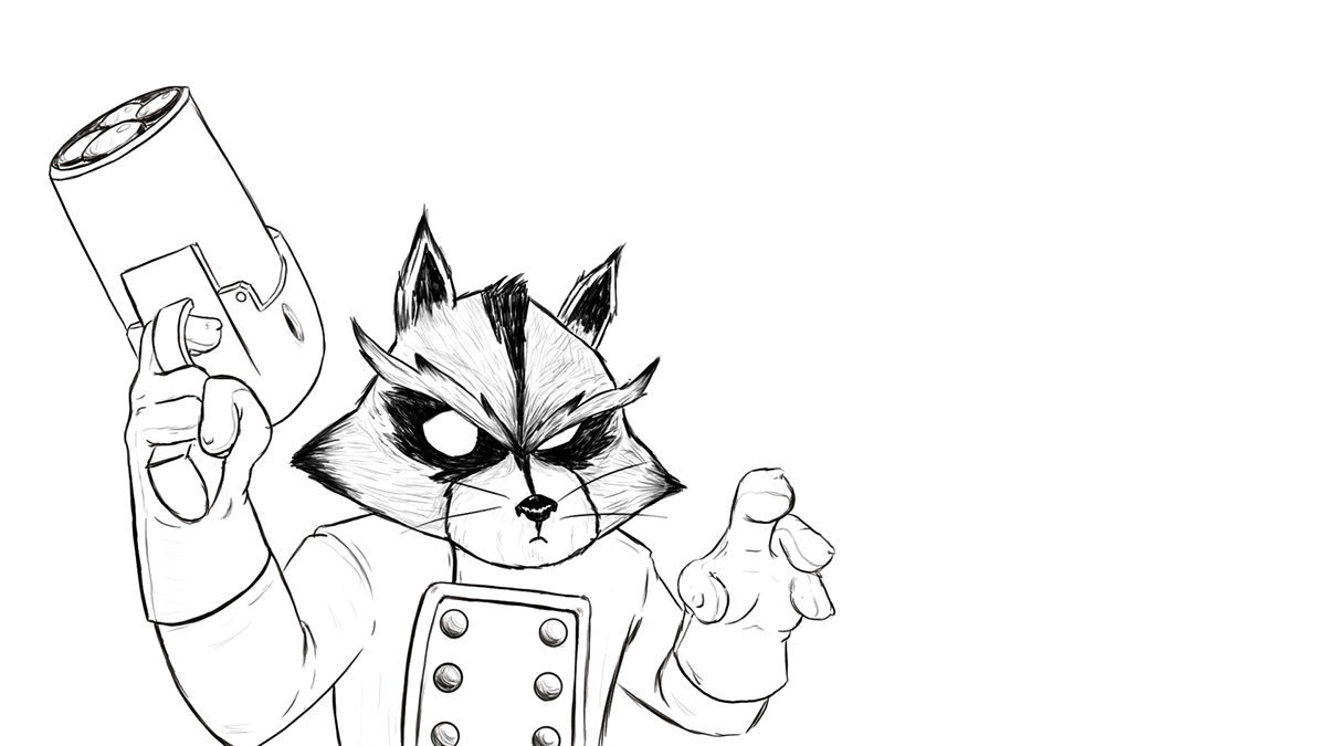 Rocket racoon fan art