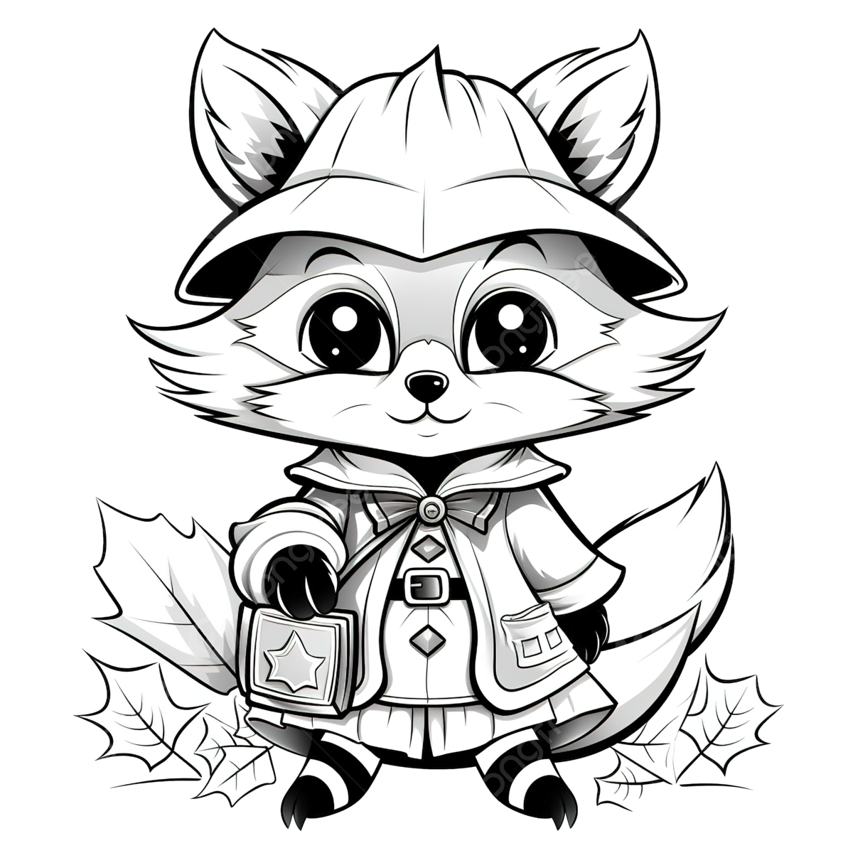Coloring book with a cute raccoon using costume witch halloween book drawing halloween drawing witch drawing png transparent image and clipart for free download