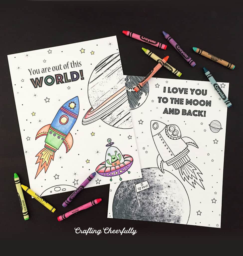 Free printable outer space coloring pages