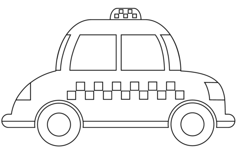 Taxi coloring page free printable coloring pages