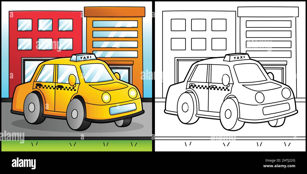 Child colouring book car hi