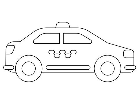 Taxi coloring pages free coloring pages