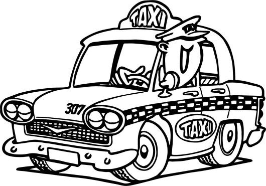 Epic taxi car cartoon coloring page for children free coloring pages adult coloring pages coloring pages