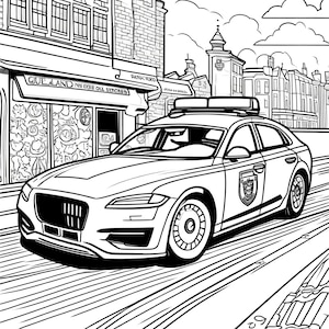 Police car coloring
