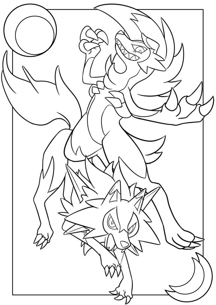 Lycanroc pokemon coloring pages pokemon coloring sheets pokemon coloring