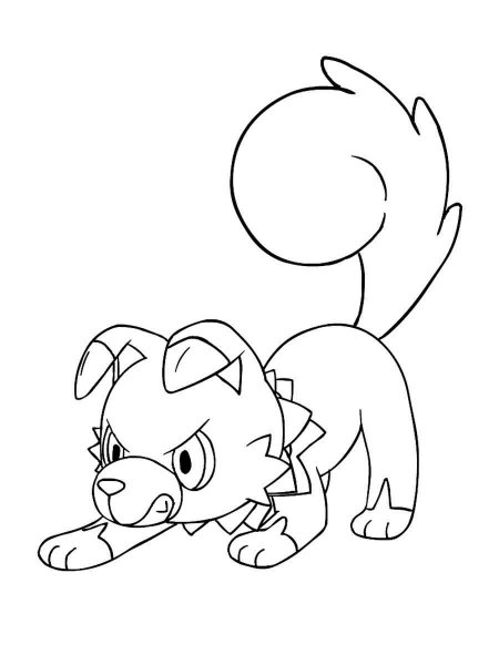 Rockruff pokemon coloring pages