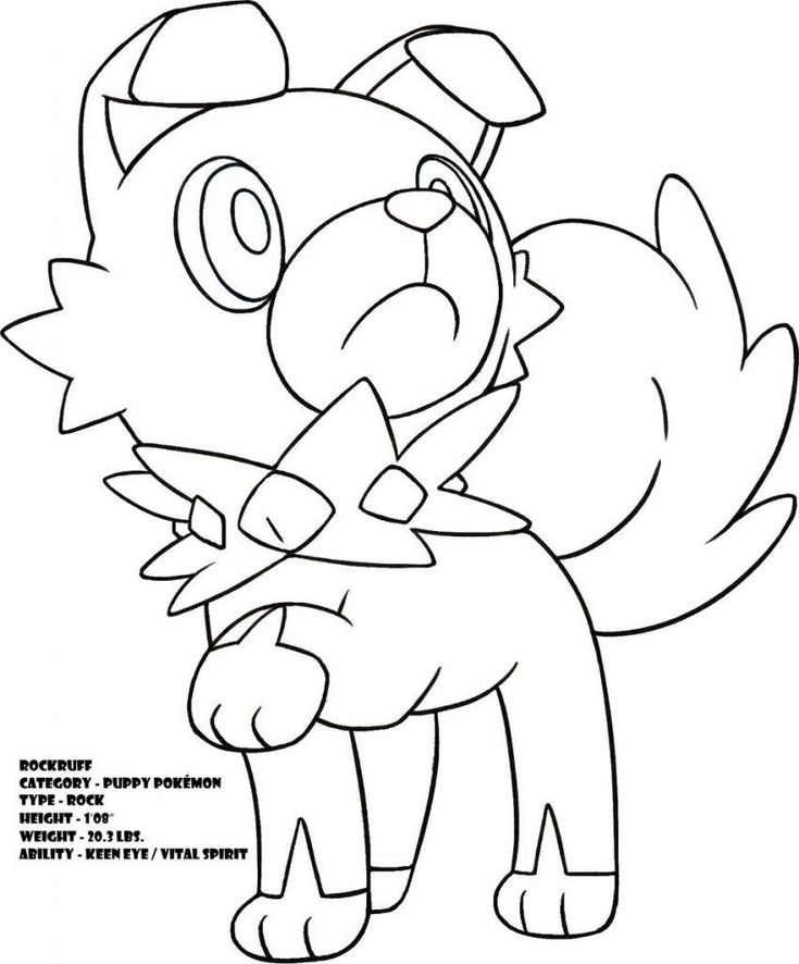 Pokemon coloring pages rockruff â through the thousands of photographs online with â dibujos para colorear pokemon colorear pokemon dibujos para colorear gratis
