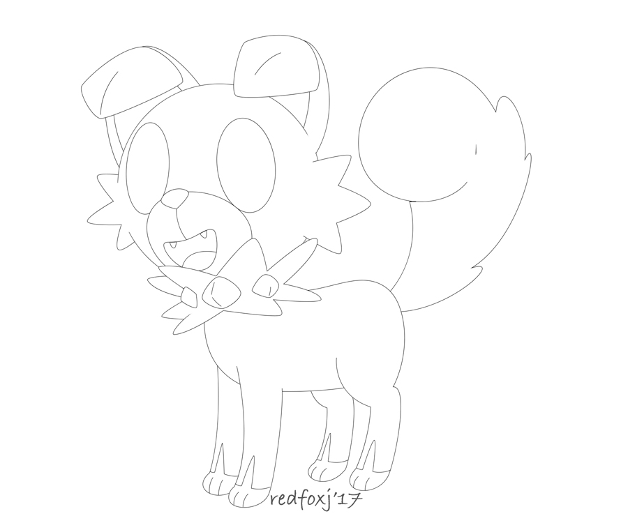 Rockruff outline â