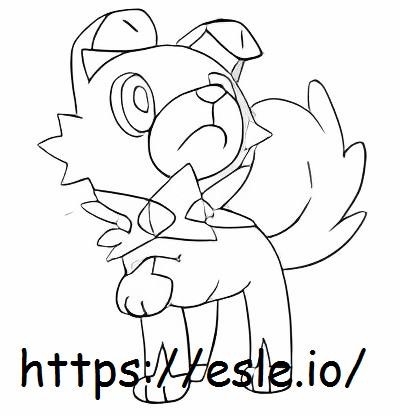 Rockruff coloring page