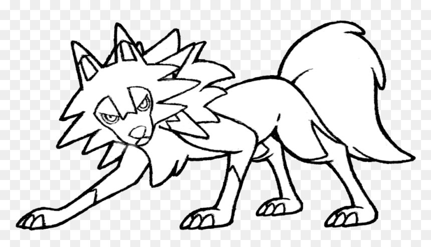Rockruff lineart base