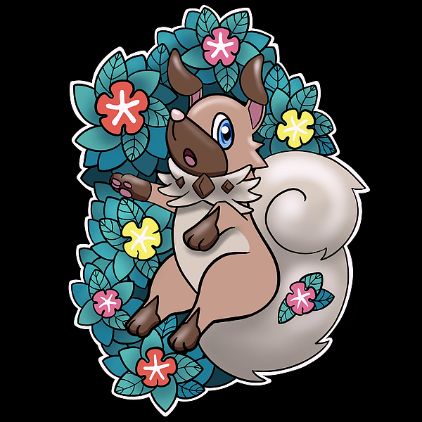Rockruff pokemon fan art greeting card by skylar b dillon