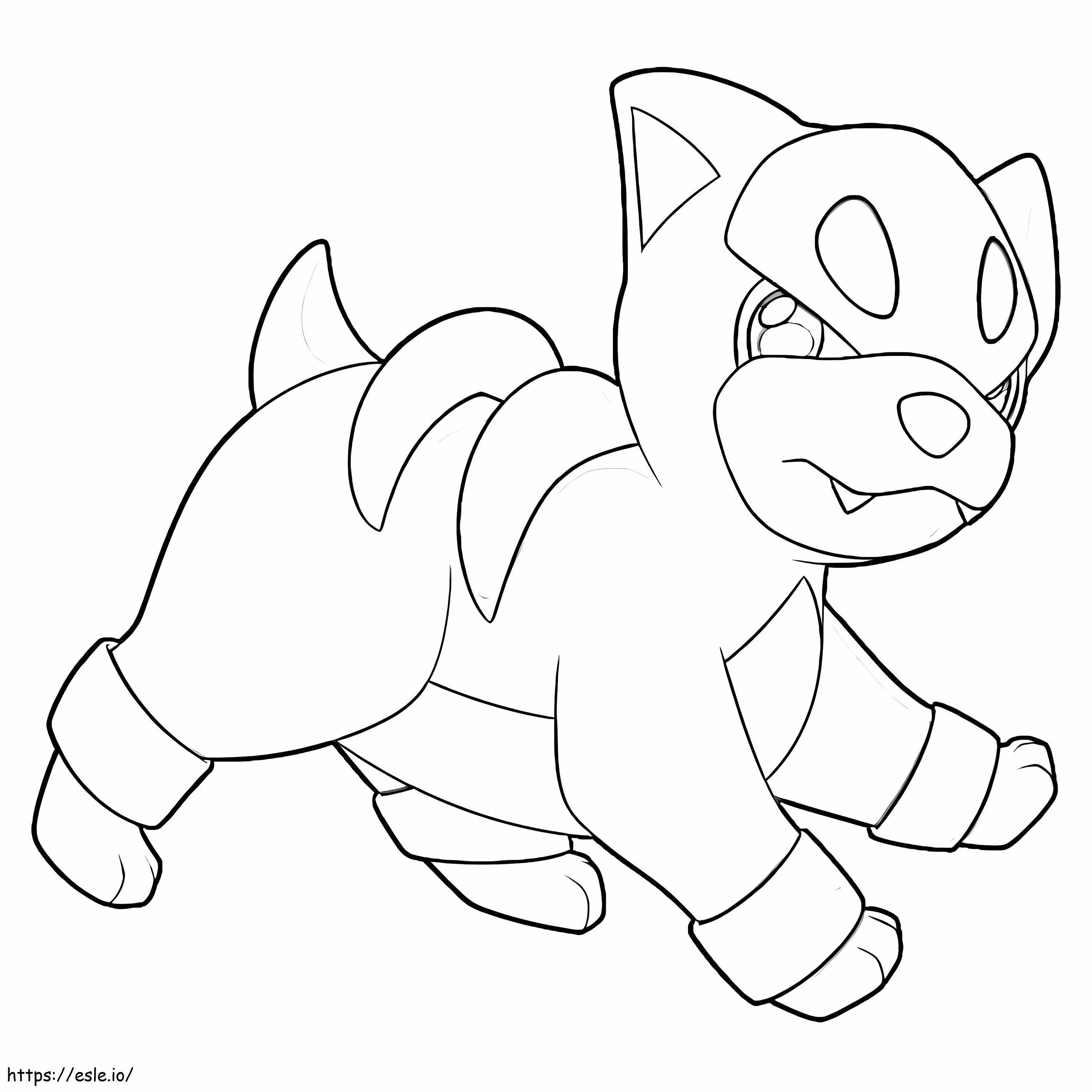 Cute houndour pokemon coloring page
