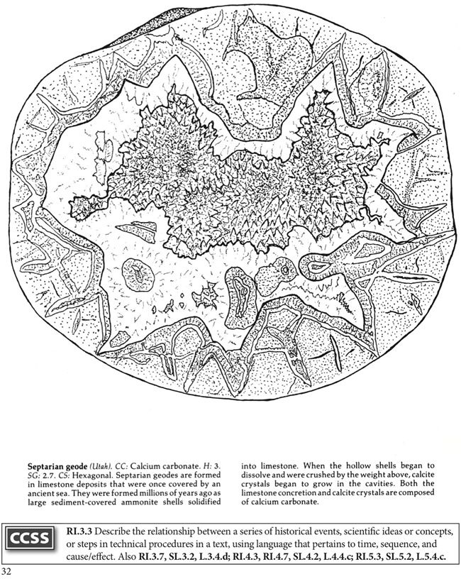 Wele to dover publications printable coloring pages coloring pages rocks and minerals