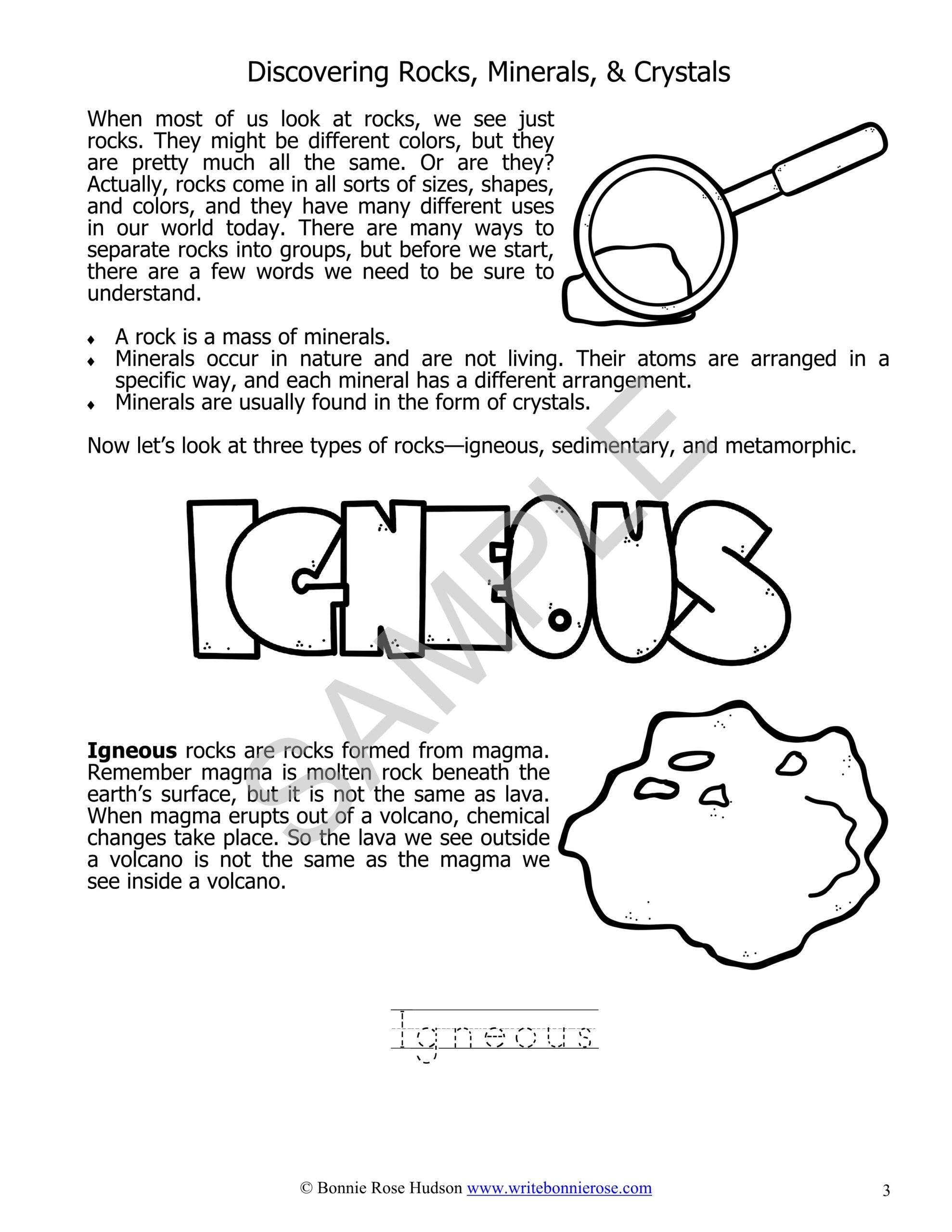 Discovering rocks minerals crystals