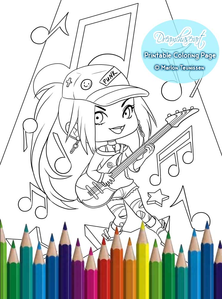 Little rockstar single pdf coloring page