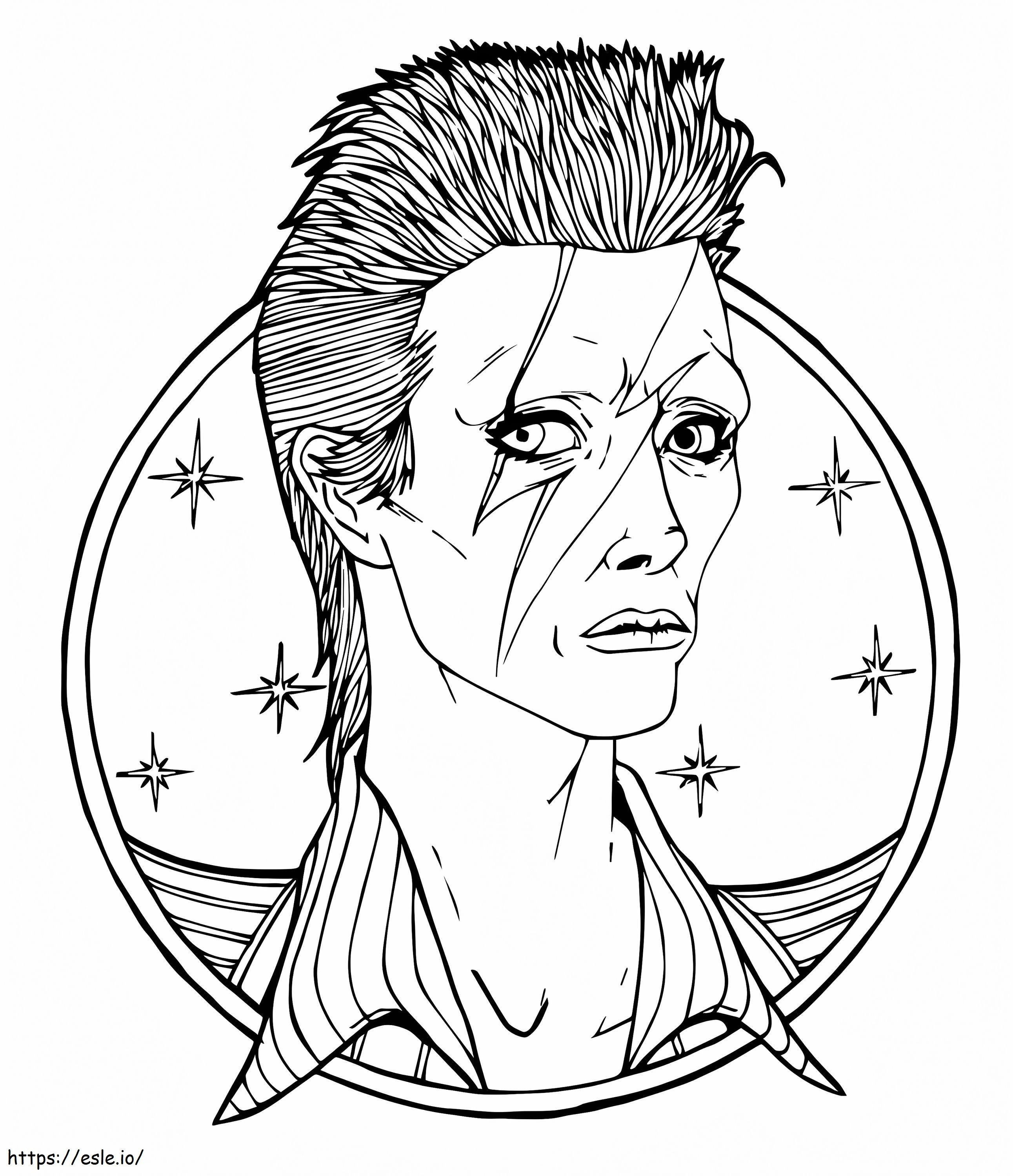 David bowie british rockstar coloring page