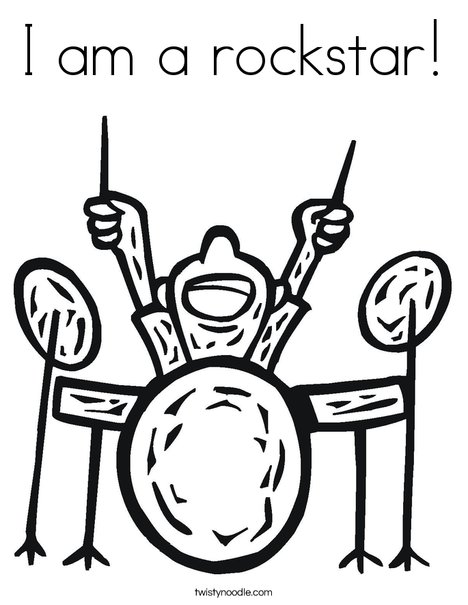 I am a rockstar coloring page