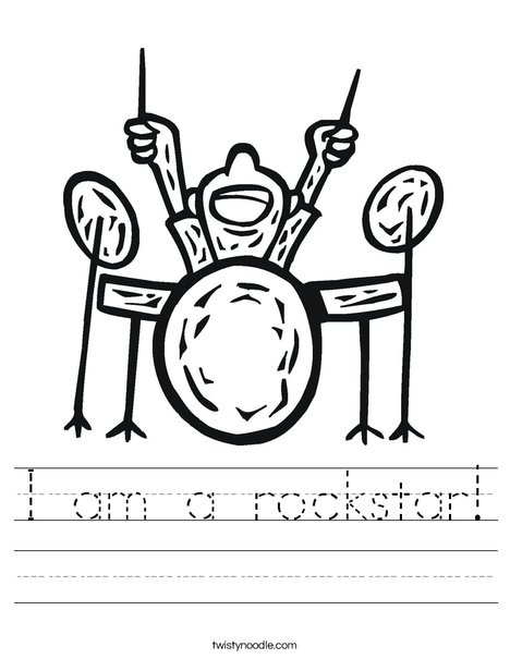 I am a rockstar worksheet